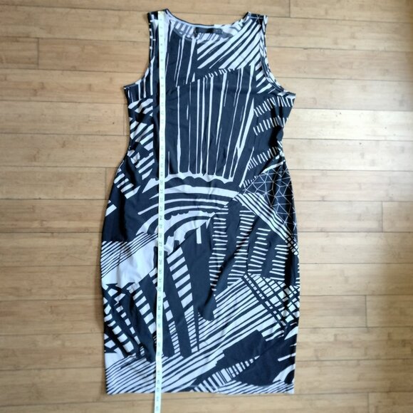 PORTO SF San Francisco Abstract Geometric Lagenlook Sleeveless Dress Artsy 4(XL) - Picture 13 of 14